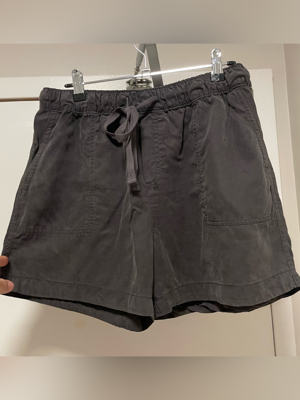 Tencel Drawstring Women's Shorts - Charcoal